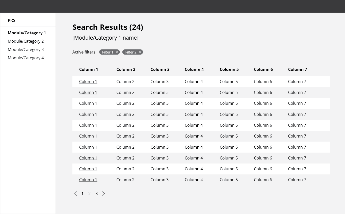 CMS data repository tool search results wireframes v1.0